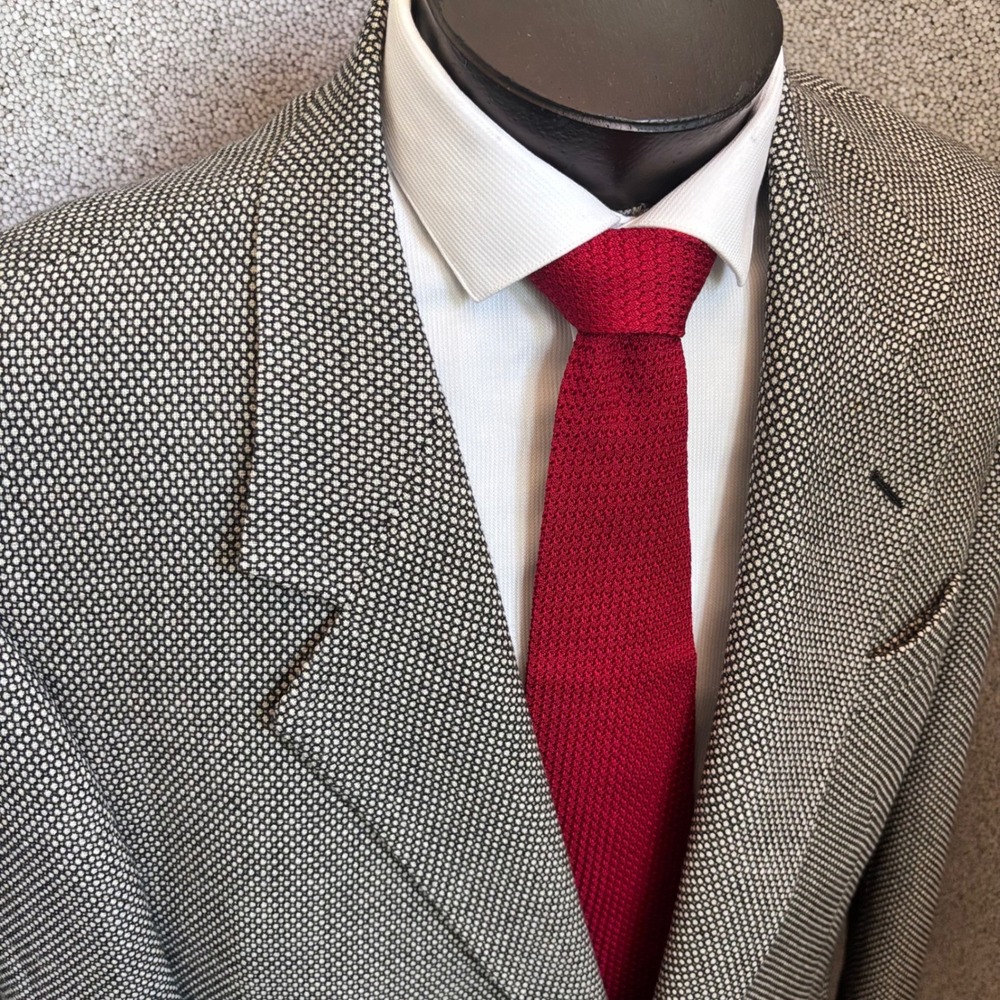 Harry Rosen Blazer 40R Grey Micro Pattern Sport Coat Canada Dark Academia Luxury
